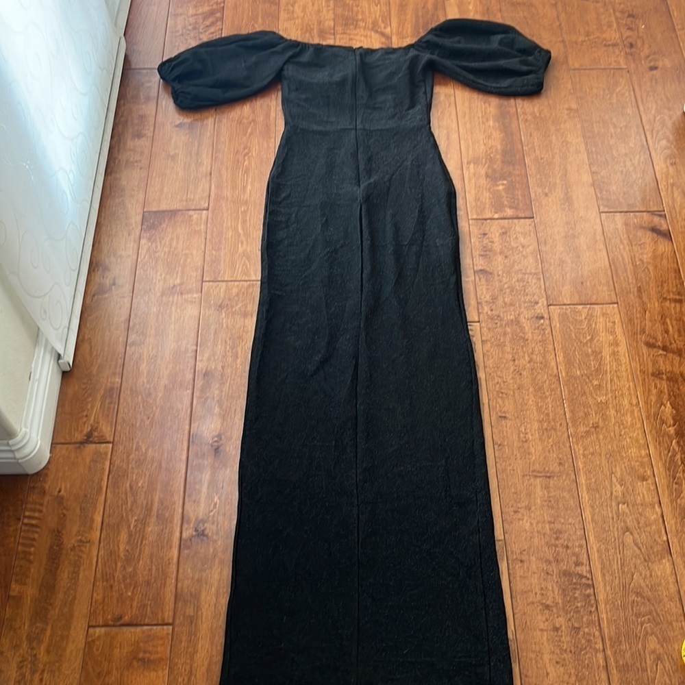 Missord Solid Off Shoulder Split Thigh Sparkly Ma… - image 4